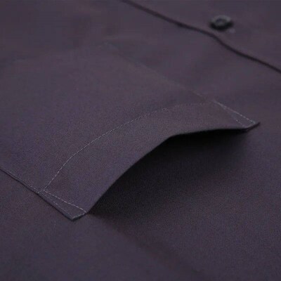 2023 New Mens Dress Shirt Solid Color Plus Size 8XL Black W