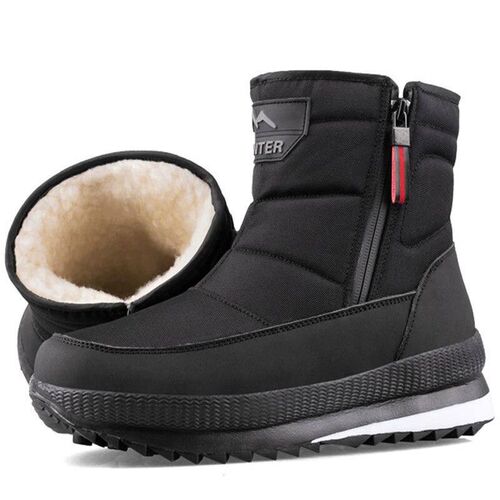 Mens Snow Boots Wool Plush Warm Men Casual Cotton Boots 202
