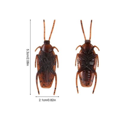 10-80Pcs Artificial Cockroach Realistic Fake Roach Insects N