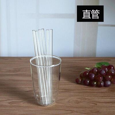 High borosilicate glass straw curved straw high temperature