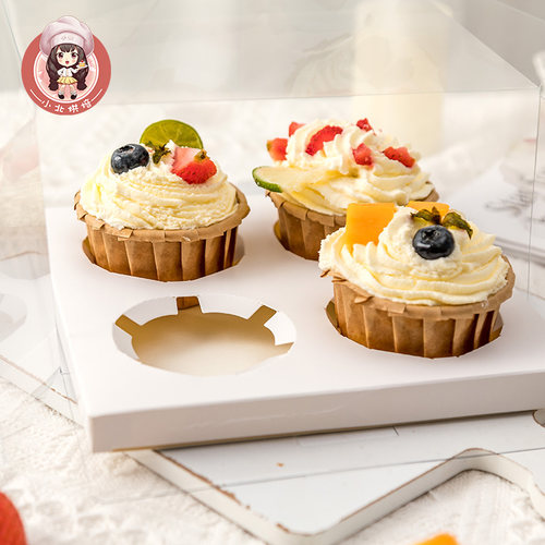 纸杯蛋糕盒Cupcake packing box Muffin cup packing box transpa