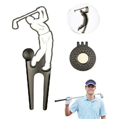 Portable Golf Divot Pitch Repairer Tool Prongs For Putting