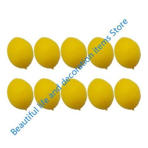 XX9B 10Pieces Artificial Yellow Lemon Realistic Simulation