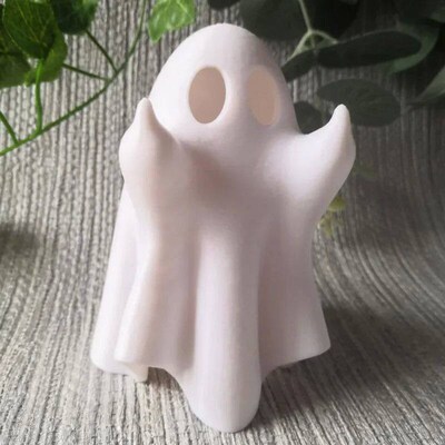 Halloween Lighted Middle Finger Ghost Figurine Illuminated M