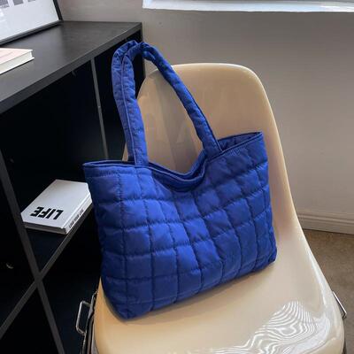 Minimalist Quilted Puffy Tote Bag Large Capacity Crossbody