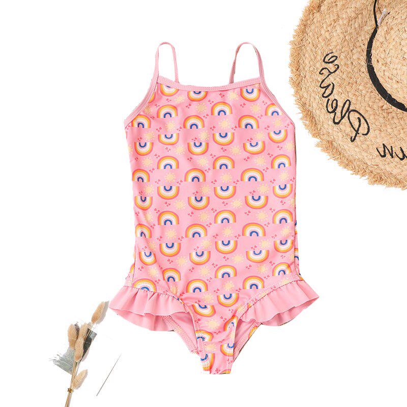2-8Year Tiger Unicorn Sequin Toddler Children Swimwear Girls