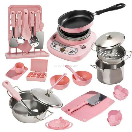Funny Kitchen Toys Girl  Can Cook  Mini Kitchen Items Real C