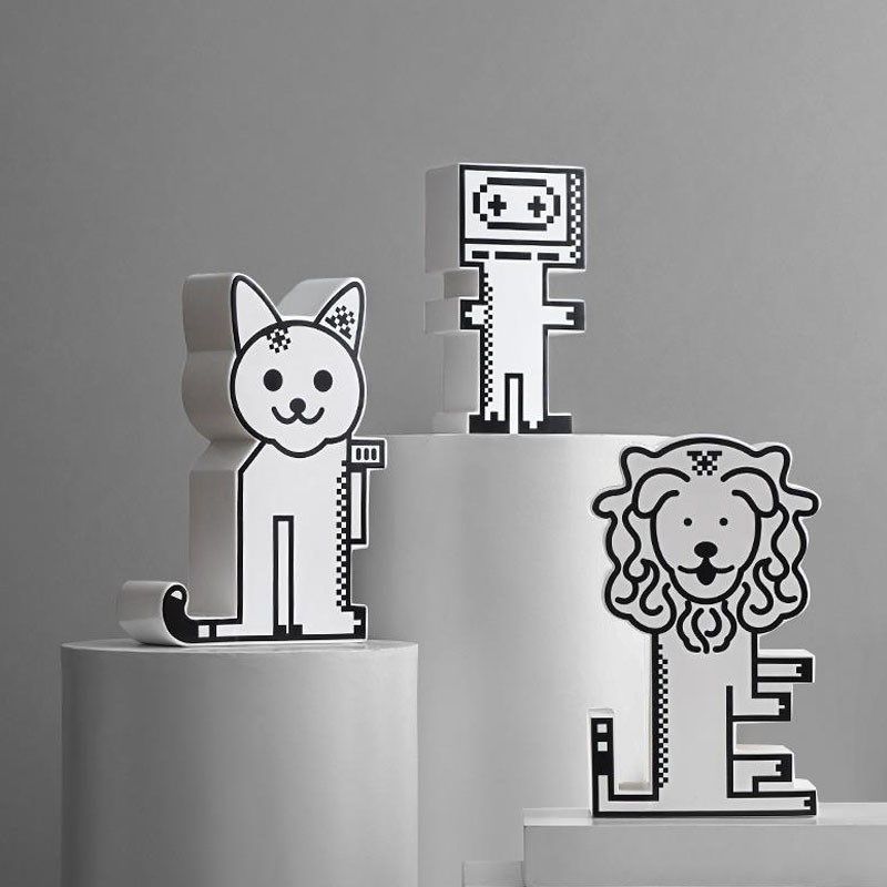 异形卡通动物陶瓷花瓶创意摆件桌面玄关柜客厅样板间儿童房装饰品,家居饰品,装饰摆件,淘宝优惠券,粉丝福利购,淘宝优惠卷