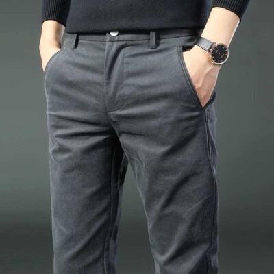 New Mens Casual Pants Spring an Autumn High-en Soli Color T