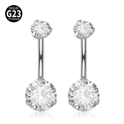 pc 4G Surgical Steel Belly Button Ring Navel Ear Rings CZ