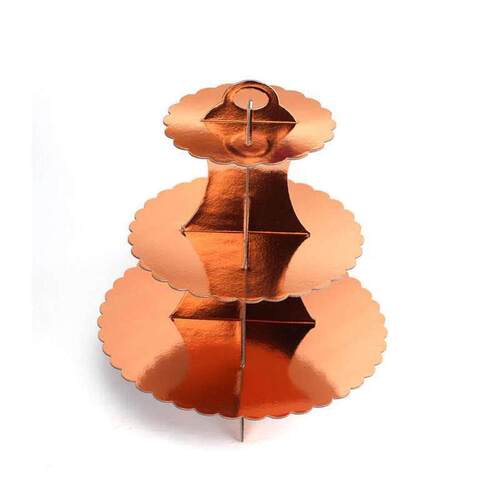Three layer paper hot cake rack birthday party dress cake de