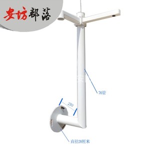 L型围墙订墙壁装监控支架室外加长不锈钢枪球机IP监控支架立杆柱