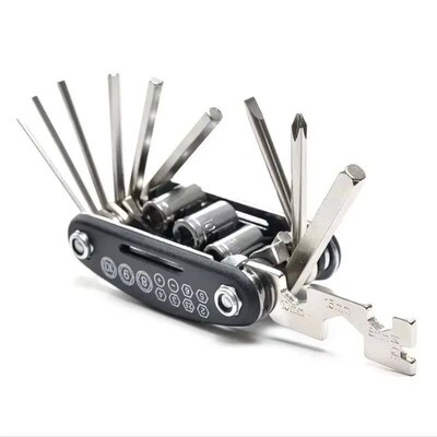 16 in 1 Bike Multitool Portable Multi-Functional Tools Emerg