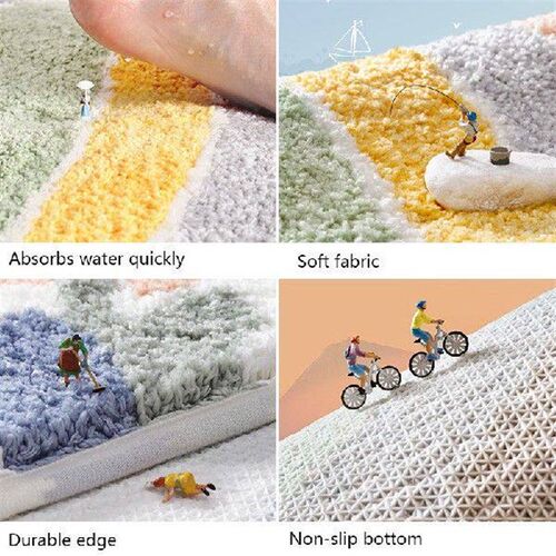 Modern Long Balcony Bedroom Carpet Home Flower Floor Mat