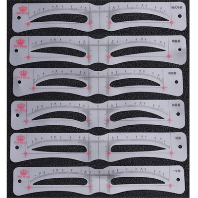 12 Style Fixable Eyebrow Stencil Grooming Shaper Template Re