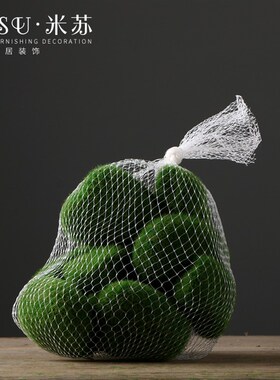 仿真青苔石头假鹅卵石微景观装饰插花花材植绒苔藓石头子多肉造景