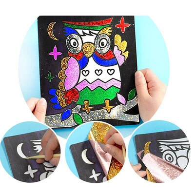 DIY Cartoon Magical Transfer Painting Crafts for Kids Arts a