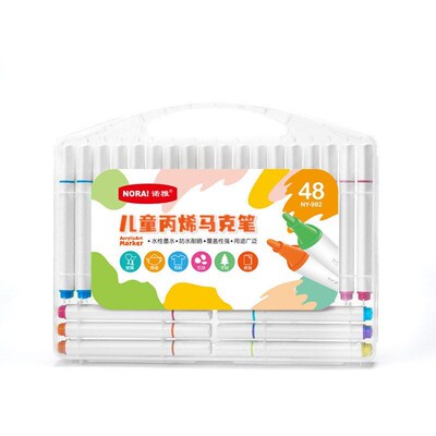 Acrylic marker pens, watercolor pens, stackable colors