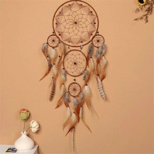 Colorful Handmade Natural Feather Net for Boys Girls
