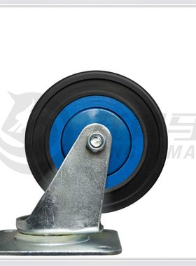 PL1/200kg静音手推车配件寸100mm平板车铁支架万向脚轮轱辘