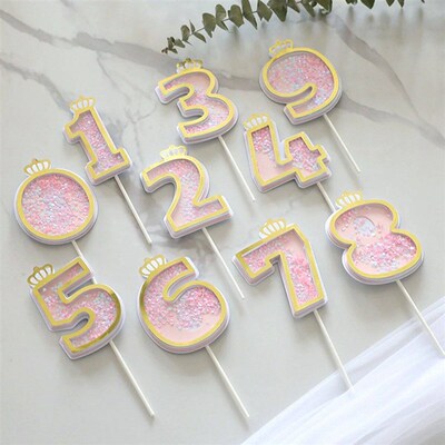 Happy Birthday Cake Topper 1st 2nd Birthday Party Decoration