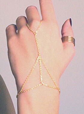 Finger ring hand chain Bracelet Punk Bangles For Women gifts