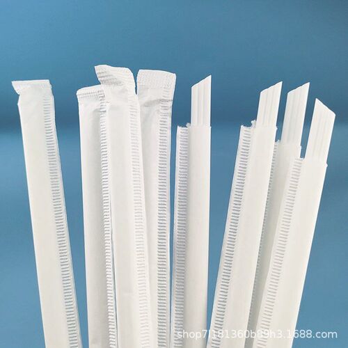 Single Filmwrapped Disposable Coffee Straw 18cm Long Doubleh