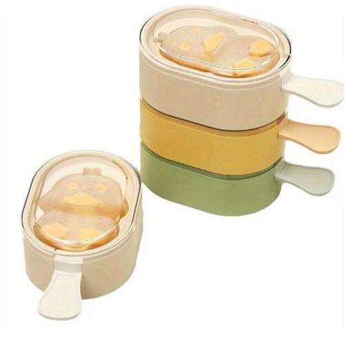 3pcs BPA-Free Plastic Ice  Molds Set, Cute Duck Shape DIY