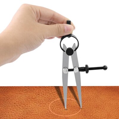 S/M/L Adjustable Lockable Steel Divider Wing Leather Compass