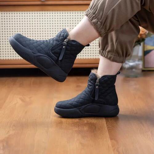 Women Ankle Boots Winter Spring Warm Thick Soled Snow Boots