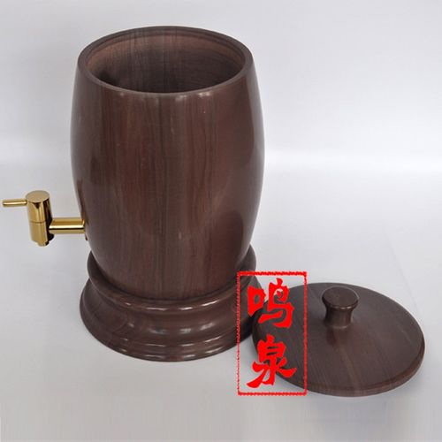 鸣泉石缸木鱼石原石水桶水罐整石木鱼石水缸饮水机矿化饮水器净水