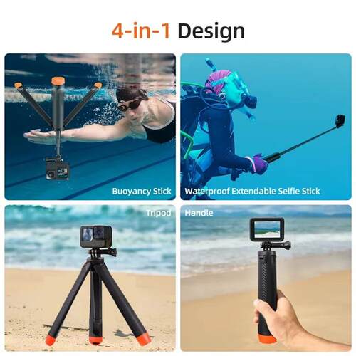 underwater buoyancy pole extendable selfie stick tripod suit