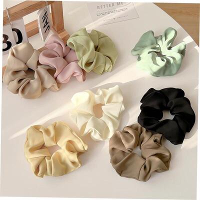 3/5/Pcs Silk Scrunchies Print Leopard Scrunchie Set Elastic