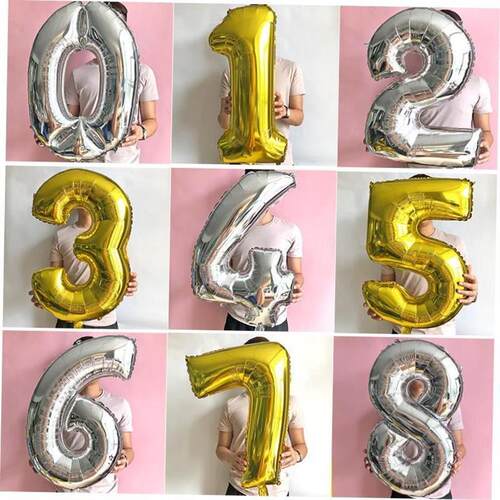 Birthday number balloon party decoration room letter set气球