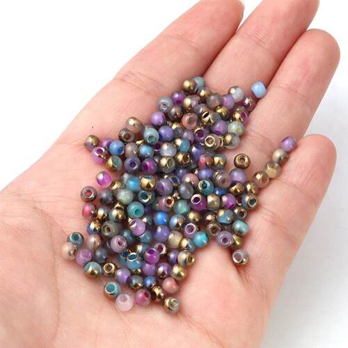 400pcs/lot 4mm Colorful Glass Seed Beads Loose Spacer Round