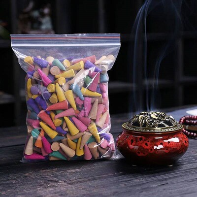60Pcs Natural Incense Cones Mixed Flavor Backflow Insence Fl