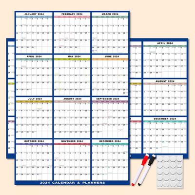 23 x35  2025 Wall Calendar Erasable Large Wet,12 Month Erase