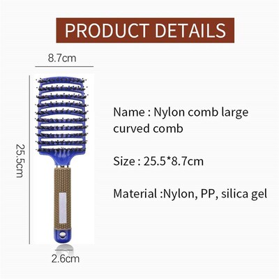 Hair Brush Hair Comb Detangling Hair Brush Bristle&Nylon Wom