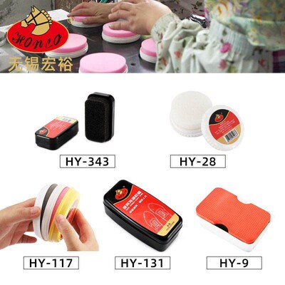 Factory custom shoe wax shoe wipe sponge brush shoe