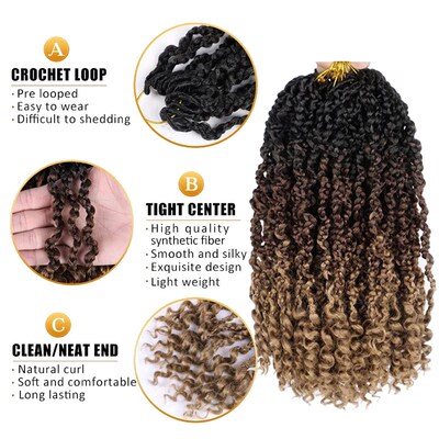 Hair Nest Goddess Box Braids Crochet Hair with Curly Ends Sy