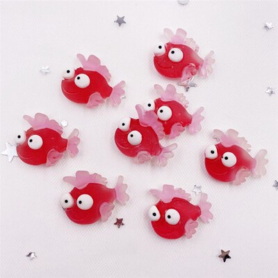 10pcs Colorful Resin Fish Crab Seahorse Squid Styles Ocean A