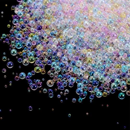 Colorful Mixed Water Bubble Beads Mini Glass No Hole Bead fo
