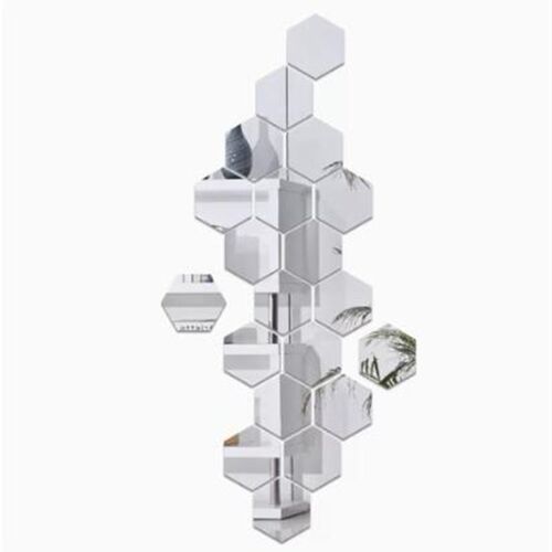 Hexagon Acrylic Mirror Wall Sticker DIY Art Wall