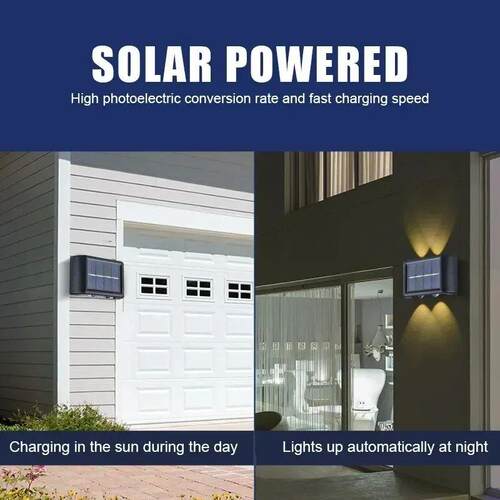 Solar Outdoor Wall Light 12 LED Waterproof Garden Light Cour