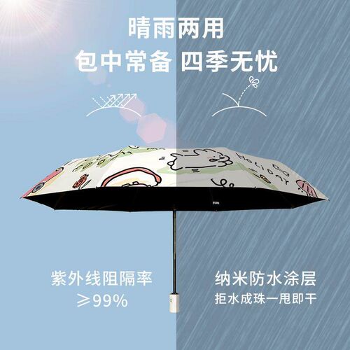 Dog umbrella female dual-use cute sun umbrella folding