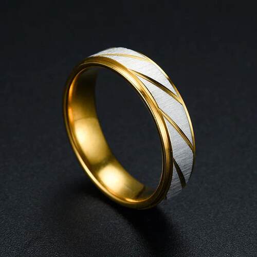 Unique Wave Pattern Couple Rings For Men Women High Quality