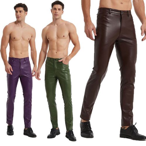 Shilin Autumn And Winter New Leather Pants Mens Large Size