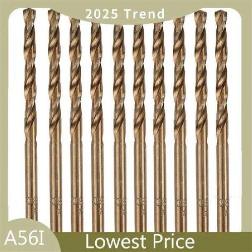 10PCS Twist Drill Bit Set M35 4.0Mm 3 Edge HSS Hole Drill