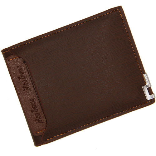 New Mens Short Wallet Multifunction Fashion Iron Credit Car