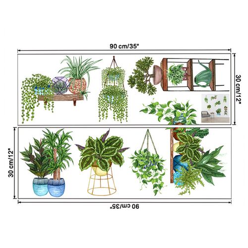 3D Wall Stickers Greenery BedroomLiving Room Decor SelfAdhes